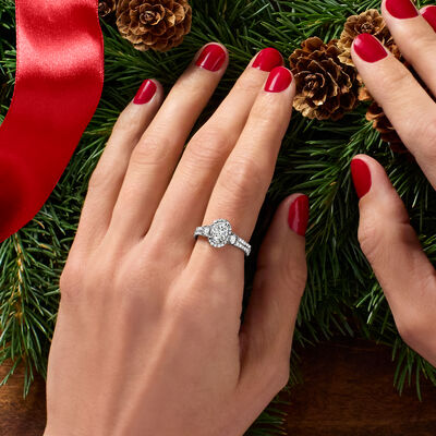 2.10 ct. t.w. Lab-Grown Diamond Ring in 14kt White Gold