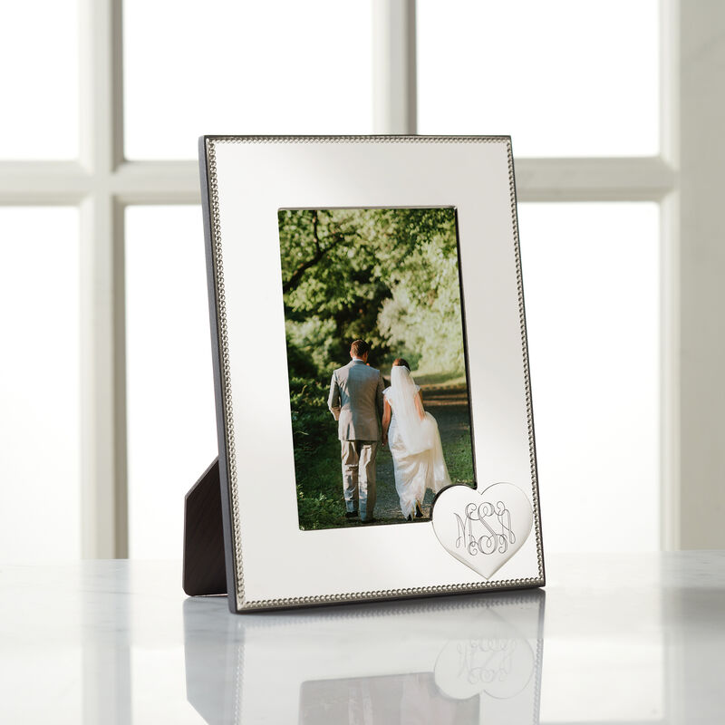 Reed & Barton Personalized Heart Picture Frame from Italy image number 0