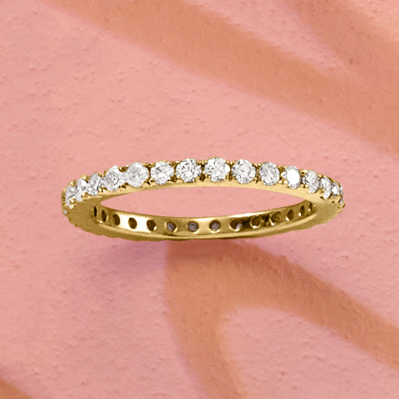 1.00 ct. t.w. Diamond Eternity Band in 14kt Yellow Gold image number 4