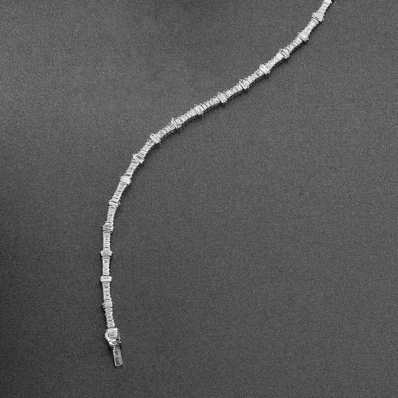 1.22 ct. t.w. Baguette Diamond Bracelet in 14kt White Gold image number 2