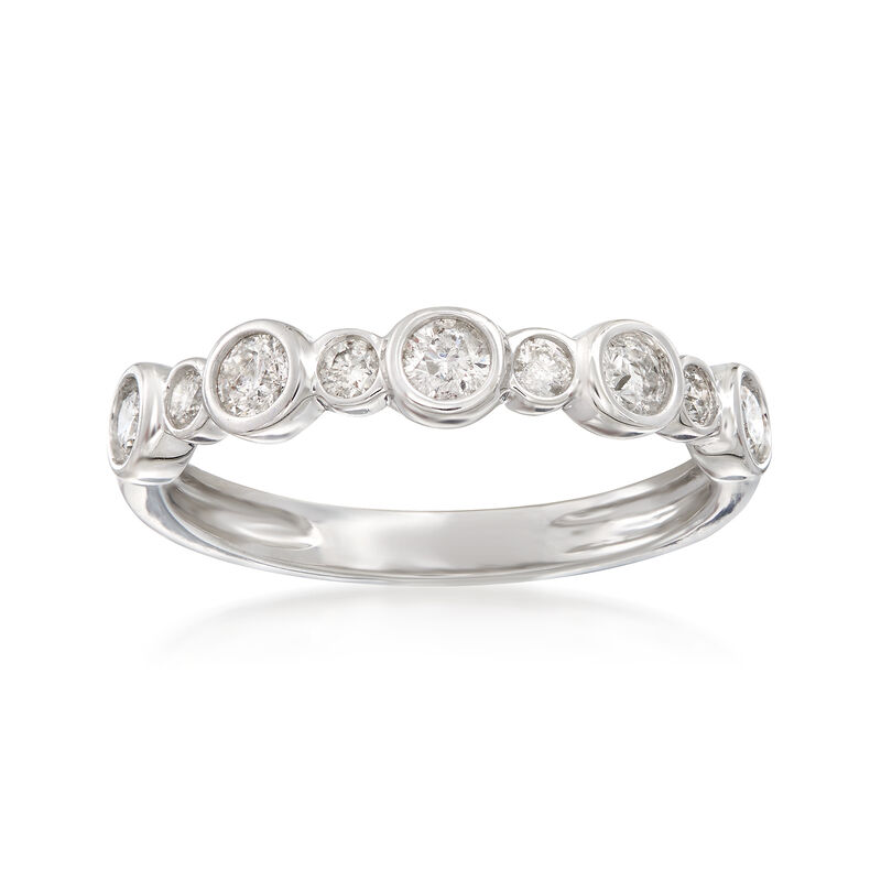 .50 ct. t.w. Bezel-Set Diamond Ring in 14kt White Gold image number 0