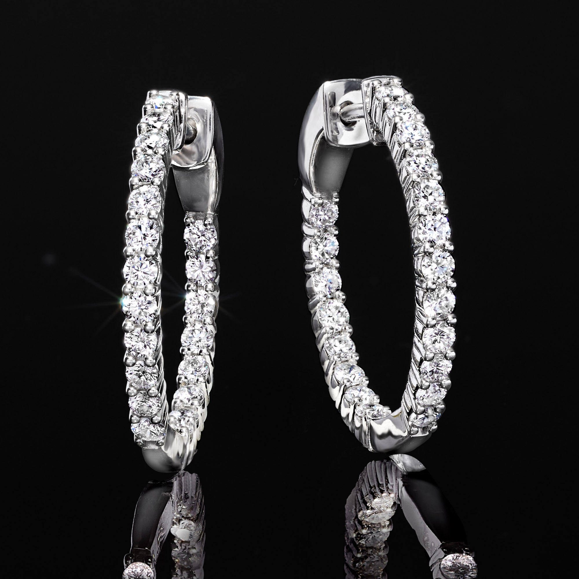 1.00 ct. t.w. Lab-Grown Diamond Inside-Outside Hoop Earrings