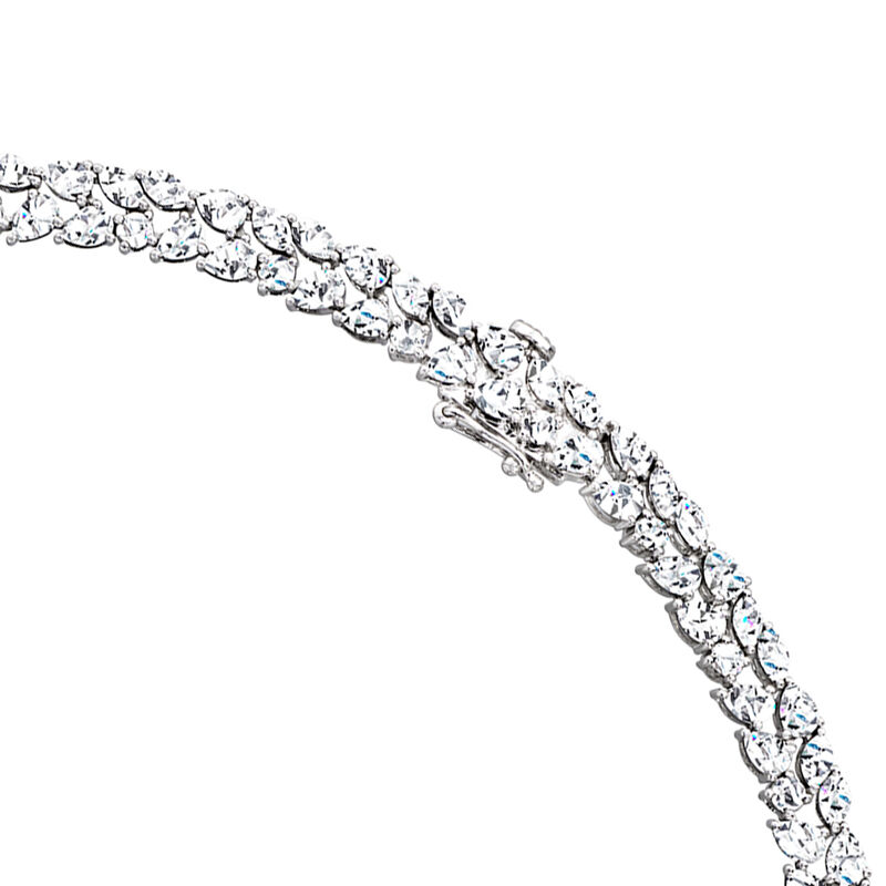 30.00 ct. t.w. Multi-Shaped Lab-Grown Diamond Necklace in 14kt White Gold. 16&quot; image number 2