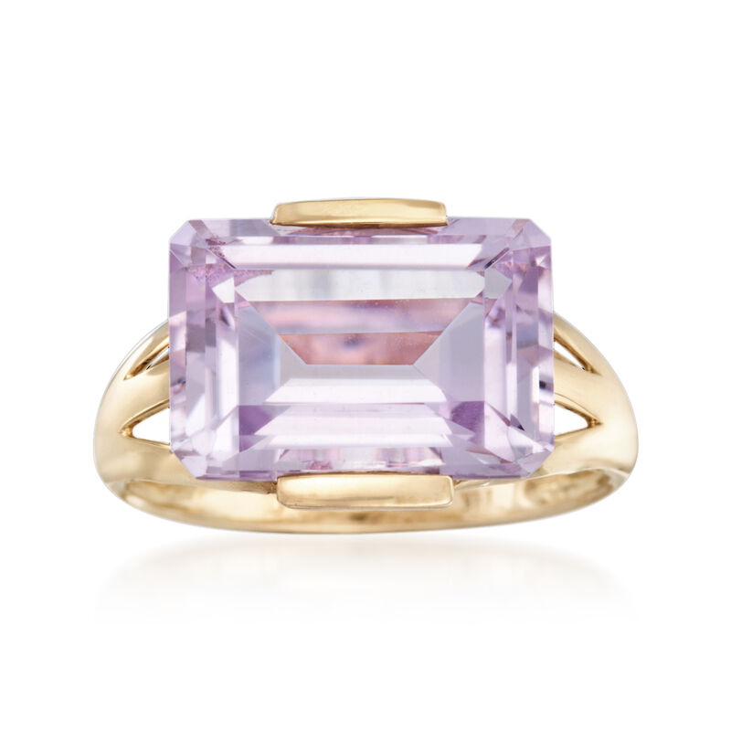 7.25 Carat Amethyst Ring in 14kt Yellow Gold image number 0