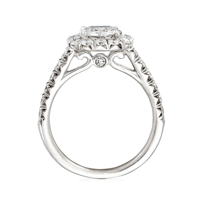 Henri Daussi 2.12 ct. t.w. Certified Diamond Engagement Ring in 18kt White Gold image number 3