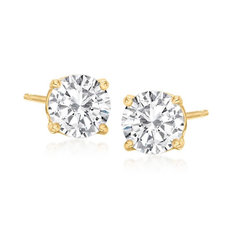 1.50 ct. t.w. Diamond Stud Earrings in 14kt Yellow Gold image number 0