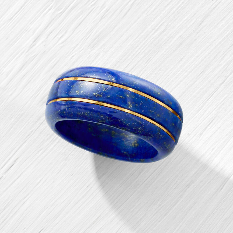 Lapis Ring with 14kt Yellow Gold image number 5