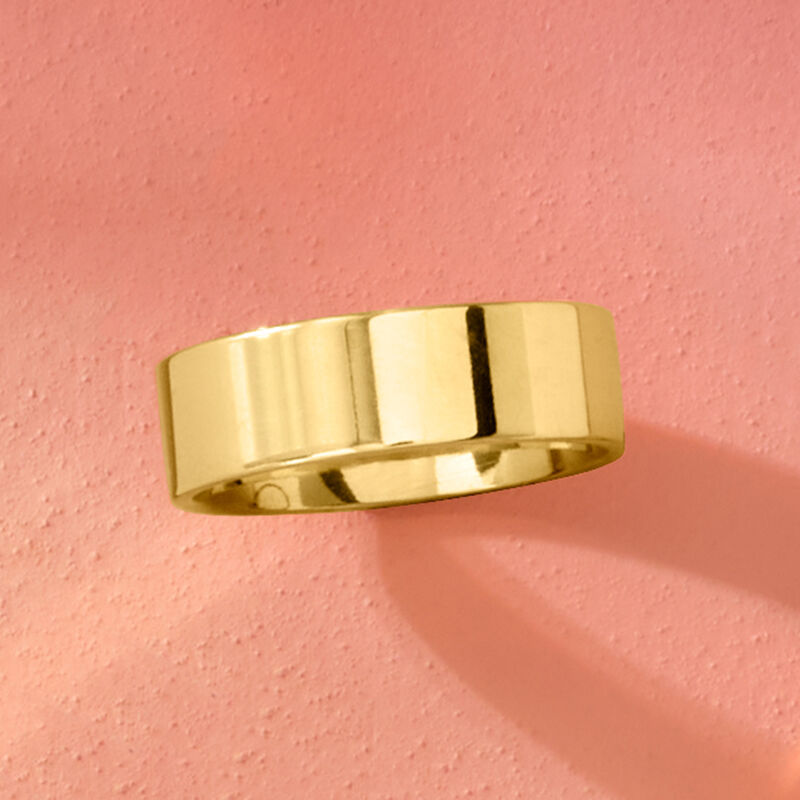 18kt Gold Over Sterling Large-Band Ring. Size 8 image number 4