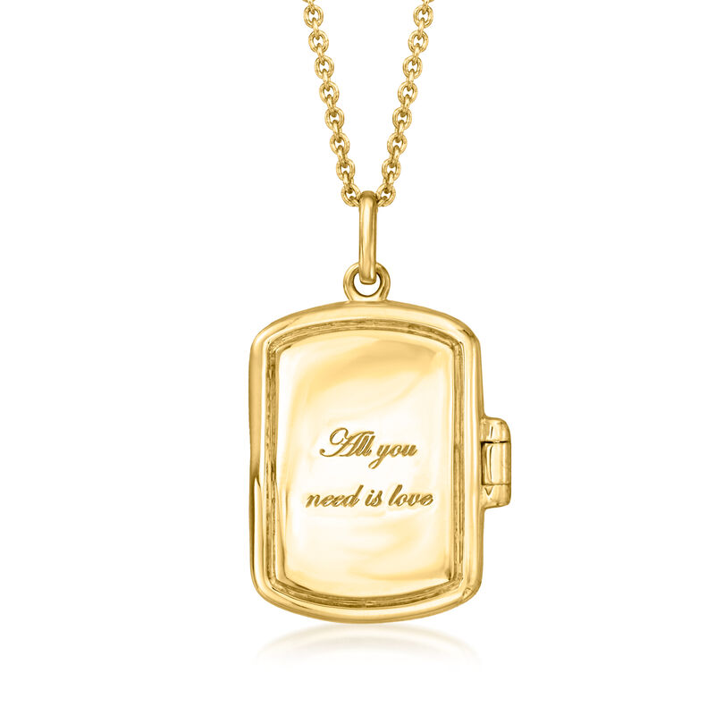 .30 Carat Ruby Heart Locket Necklace in 18kt Gold Over Sterling image number 3