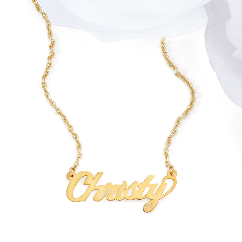 14kt Yellow Gold Personalized Name Necklace image number 3