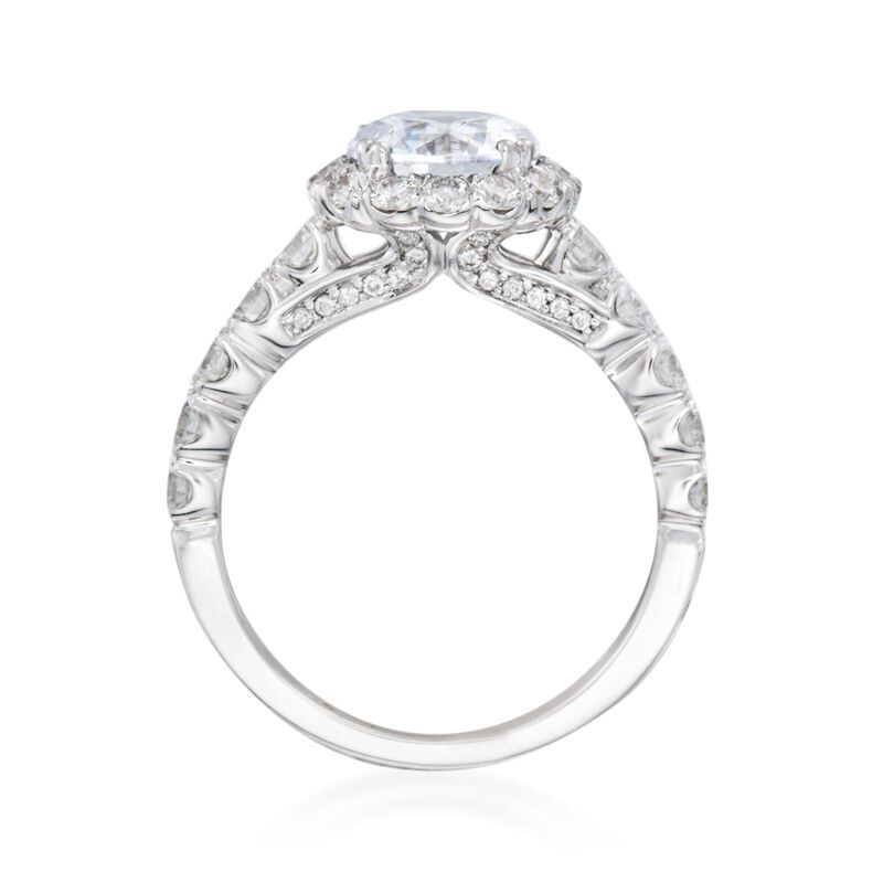1.05 ct. t.w. Diamond Engagement Ring Setting in 14kt White Gold image number 3