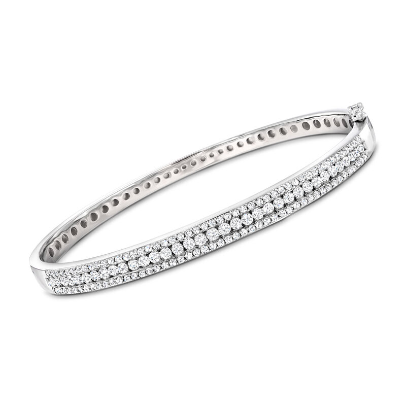 2.00 ct. t.w. Diamond Bangle Bracelet in Sterling Silver image number 0