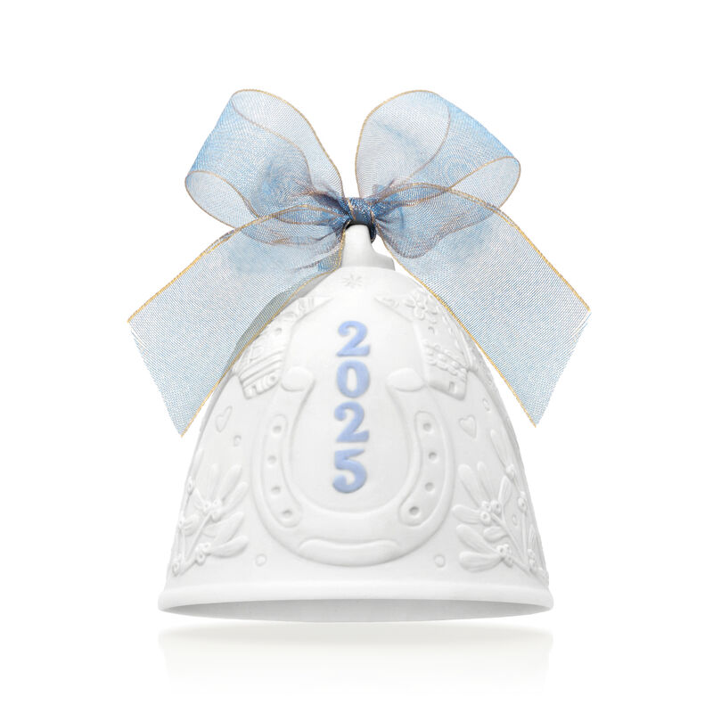 Lladro 2025 Annual Porcelain Christmas Bell Ornament image number 0