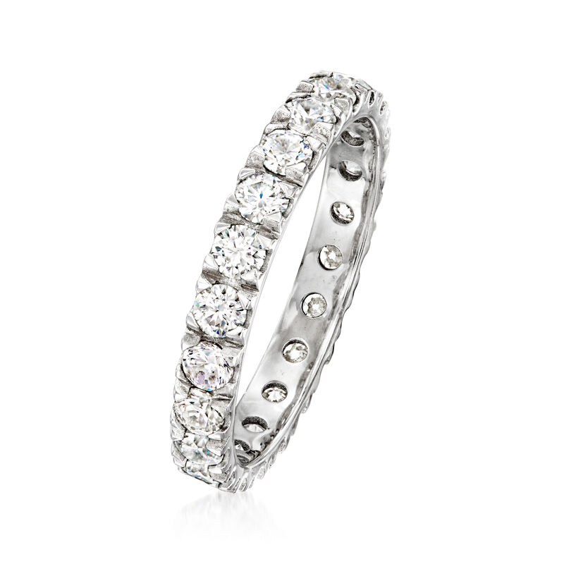 1.10 ct. t.w. Moissanite Eternity Band in Sterling Silver image number 2