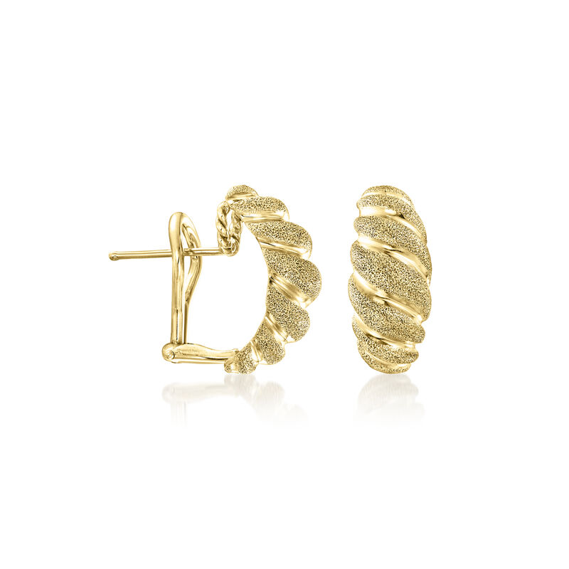 C. 1980 Vintage 14kt Yellow Gold Shrimp Earrings  image number 2