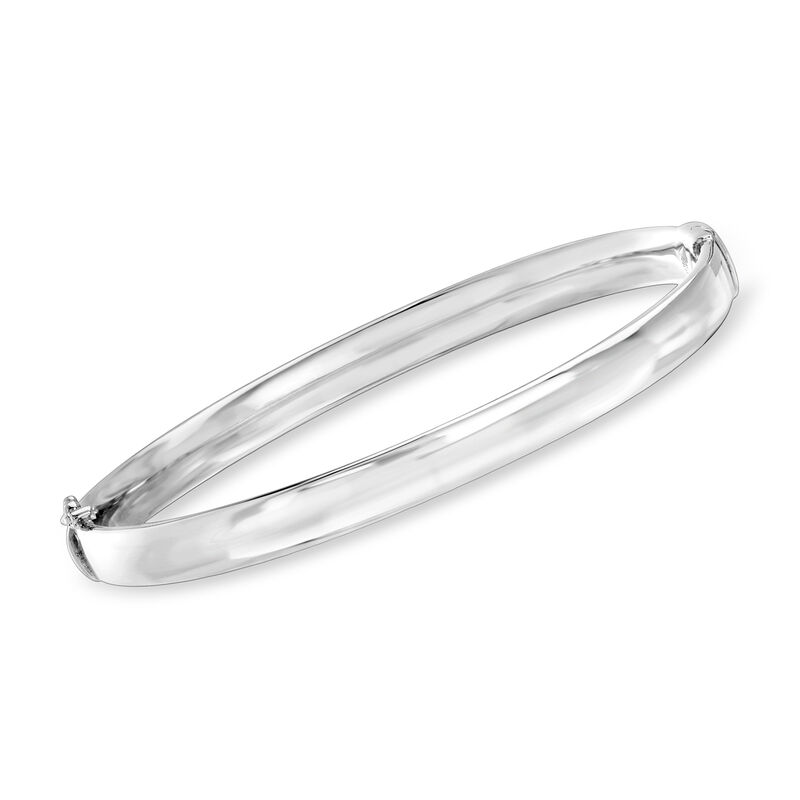 &quot;West End Stack&quot; of Five Bangle Bracelets in Two-Tone Sterling Silver image number 5