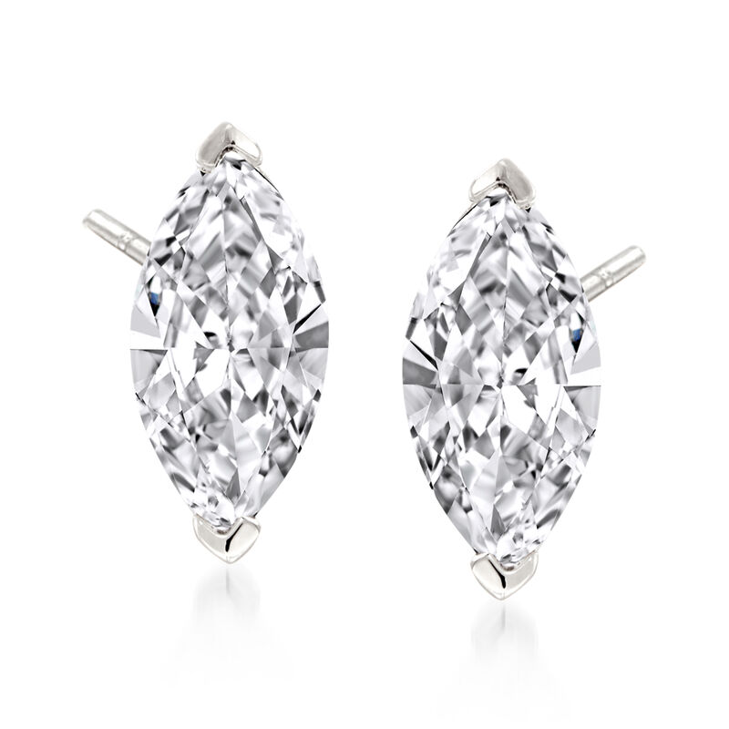 6.00 ct. t.w. CZ Jewelry Set: Three Pairs of Marquise Stud Earrings in Sterling Silver image number 3
