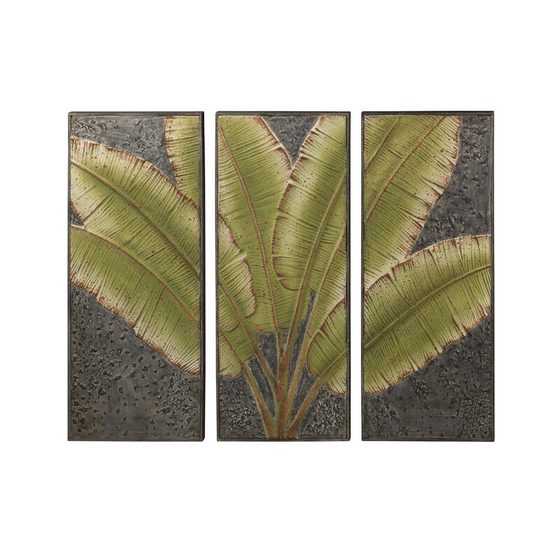Regal Green Leaves Metal Outdoor Wall Decor image number 0