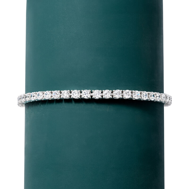 5.00 ct. t.w. CZ Tennis Bracelet in Sterling Silver image number 2