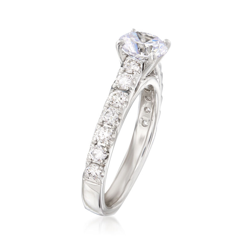 .63 ct. t.w. Diamond Engagement Ring Setting in 14kt White Gold image number 2