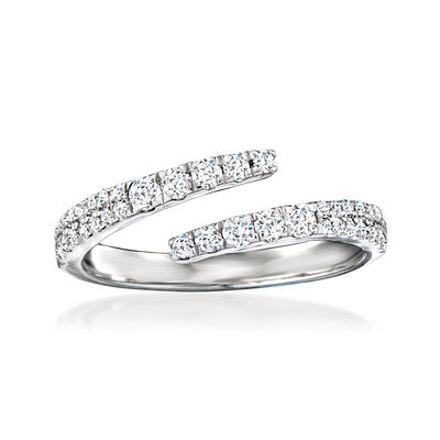 .50 ct. t.w. Diamond Bypass Ring in Sterling Silver