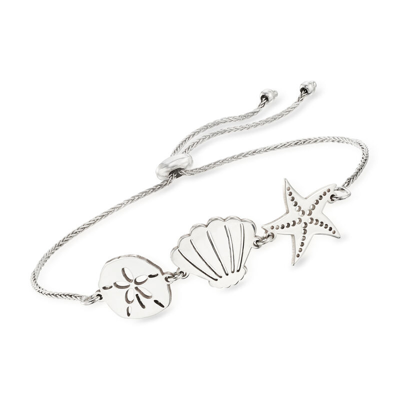 Sterling Silver Sea Life Bolo Bracelet image number 0