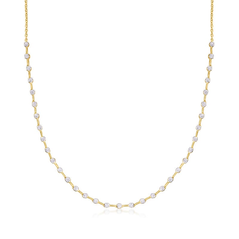 1.00 ct. t.w. Lab-Grown Diamond Necklace in 18kt Gold Over Sterling image number 0