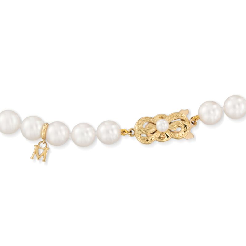 Mikimoto &quot;Everyday&quot; 7-7.5mm A+ Akoya and 11mm Golden South Sea Pearl Necklace with Diamonds in 18kt Yellow Gold. 18&quot; image number 2