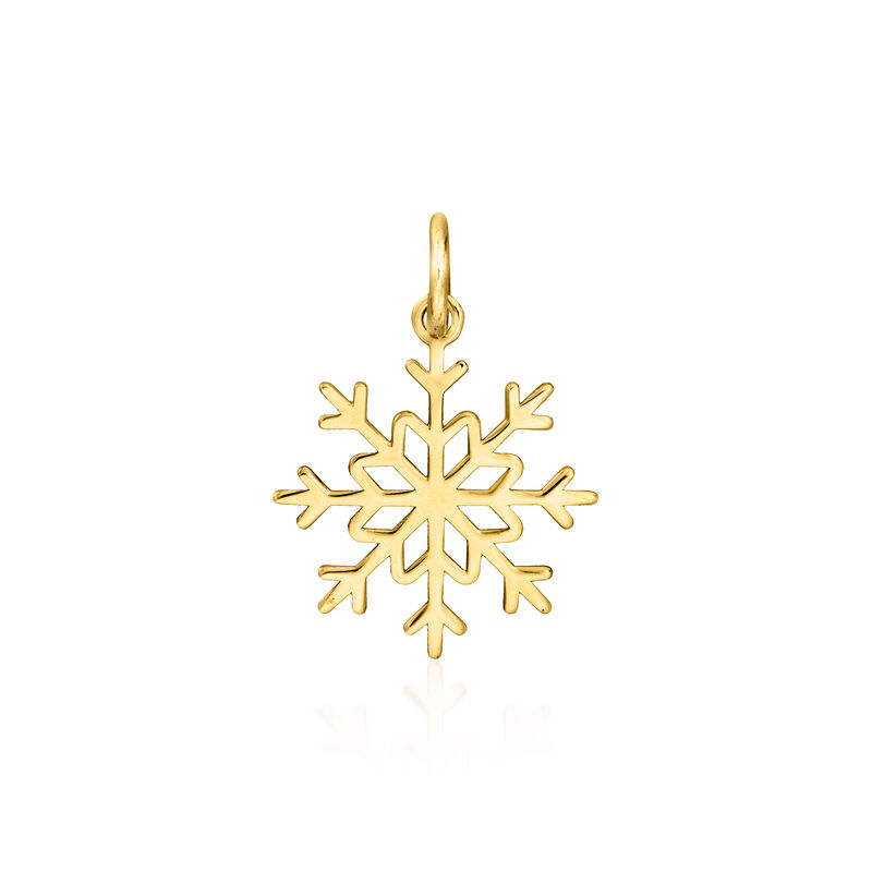 Italian 14kt Yellow Gold Snowflake Charm image number 0