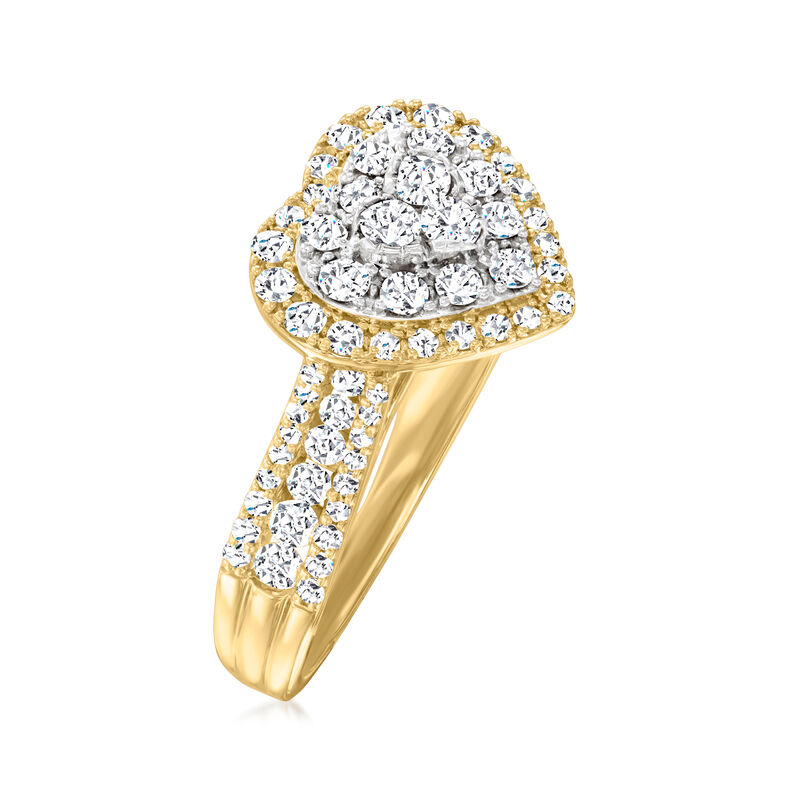 .98 ct. t.w. Diamond Heart Ring in 14kt Yellow Gold image number 2