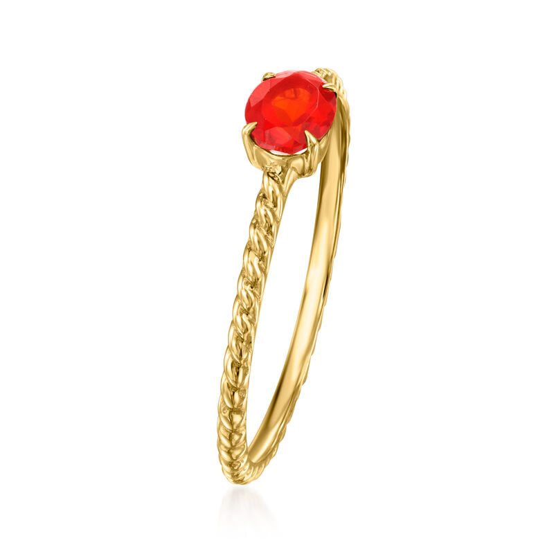 Fire Opal Ring in 14kt Yellow Gold image number 2