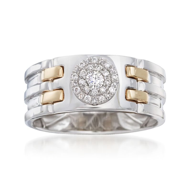 Men's .25 ct. t.w. Diamond Ring in 14kt Two-Tone Gold image number 0