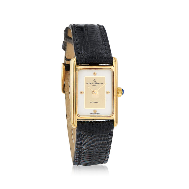 C. 1990 Vintage Baume & Mercier Women's 16mm 14kt Yellow Gold Watch image number 0