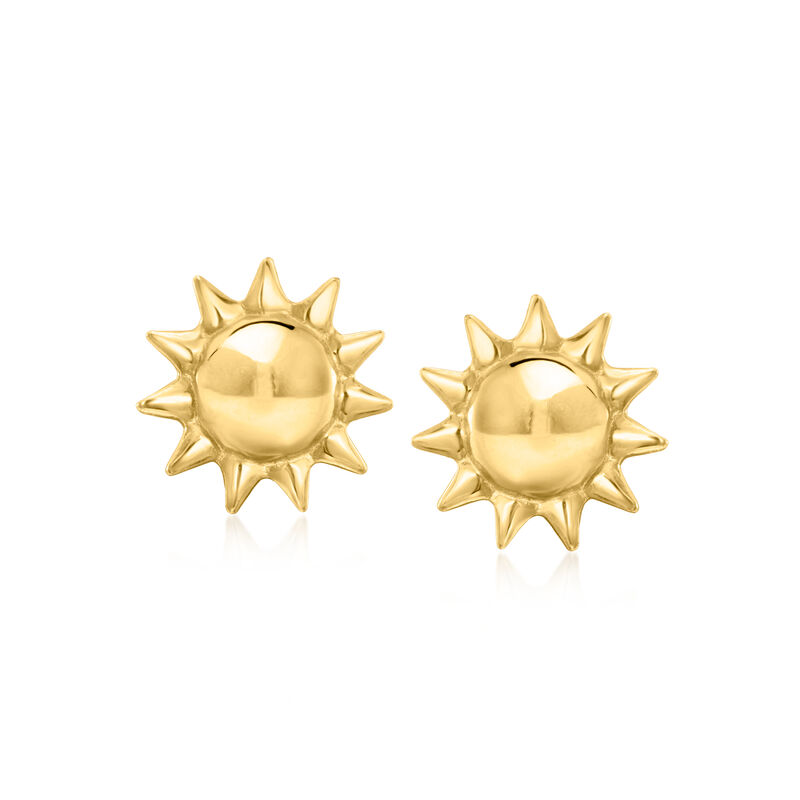 Italian 14kt Yellow Gold Sun Earrings  image number 0