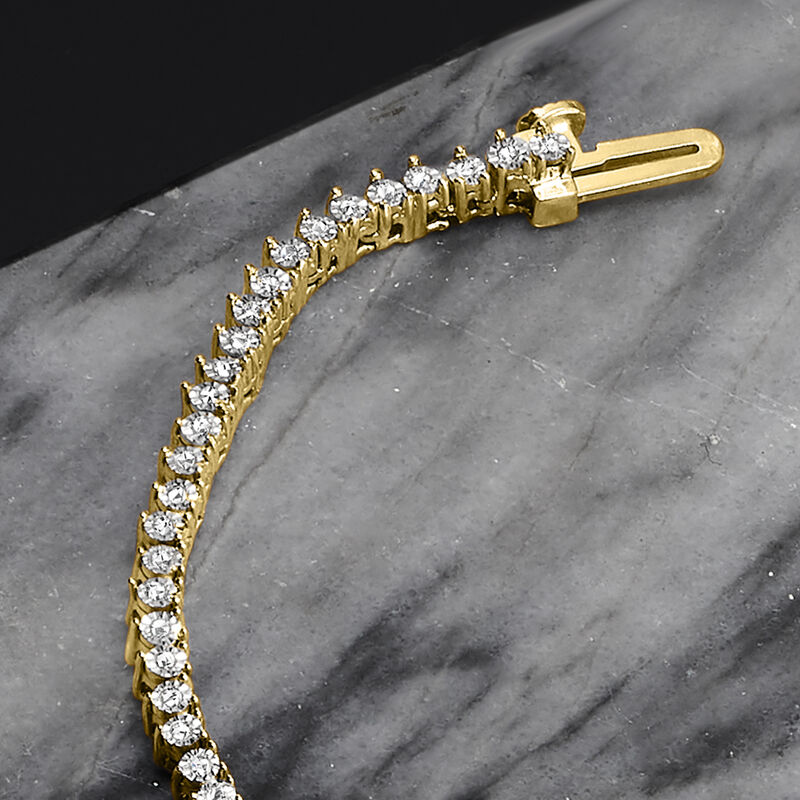 3.00 ct. t.w. Diamond Tennis Necklace in 18kt Gold Over Sterling image number 3