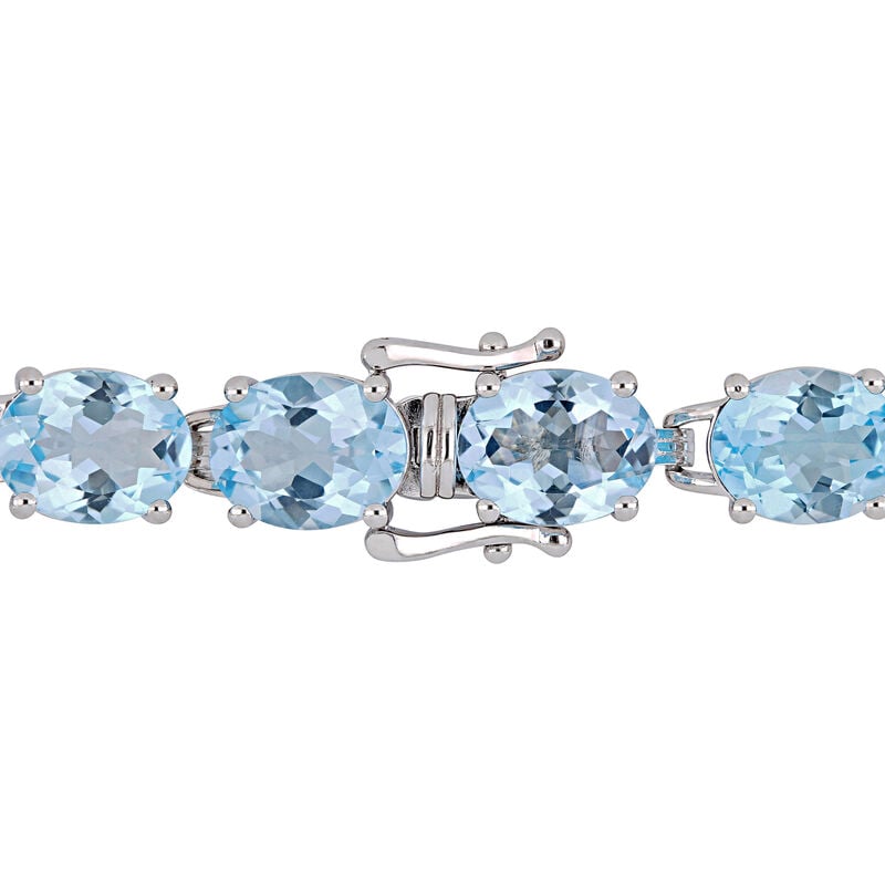 55.00 ct. t.w. Sky Blue Topaz Bracelet in Sterling Silver. 7.25&quot; image number 1