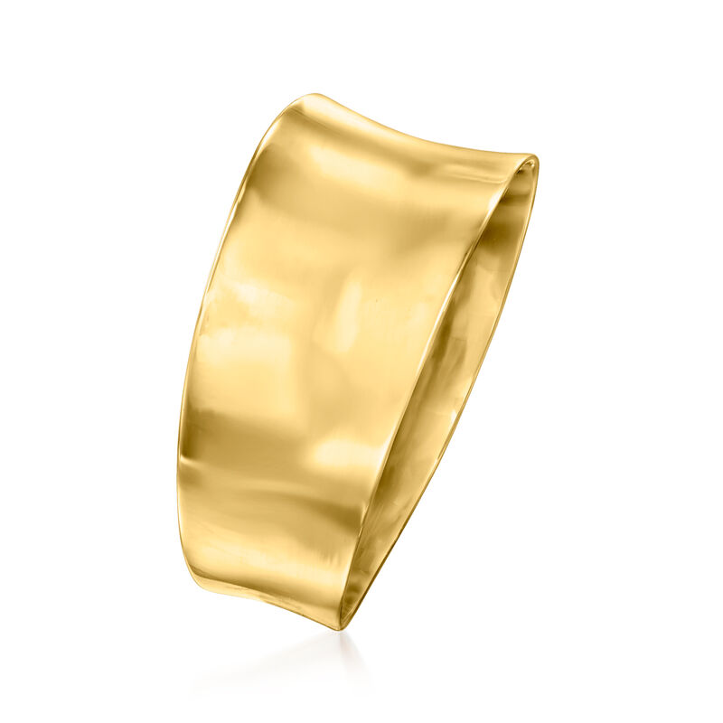 Italian 18kt Yellow Gold Concave Ring image number 2