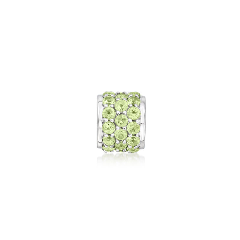 2.80 ct. t.w. Peridot Barrel Pendant in Sterling Silver image number 1