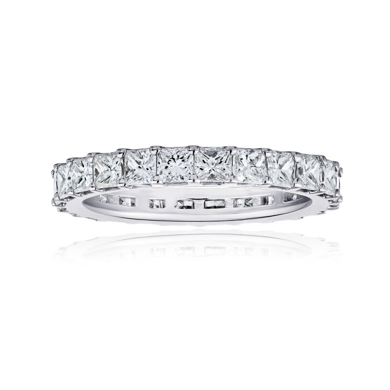 2.90 ct. t.w. Princess-Cut Diamond Eternity-Style Wedding Band in 14kt White Gold. Size 6 image number 0