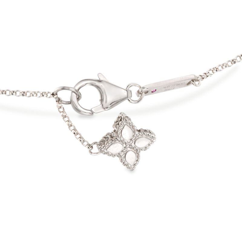 Roberto Coin &quot;Princess&quot; .17 ct. t.w. Diamond Flower Bracelet in 18kt White Gold image number 2