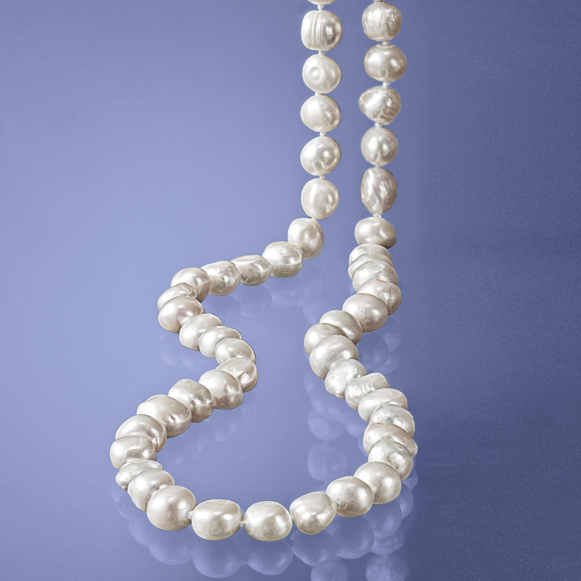 10-11mm Cultured Baroque Pearl Long Endless Necklace