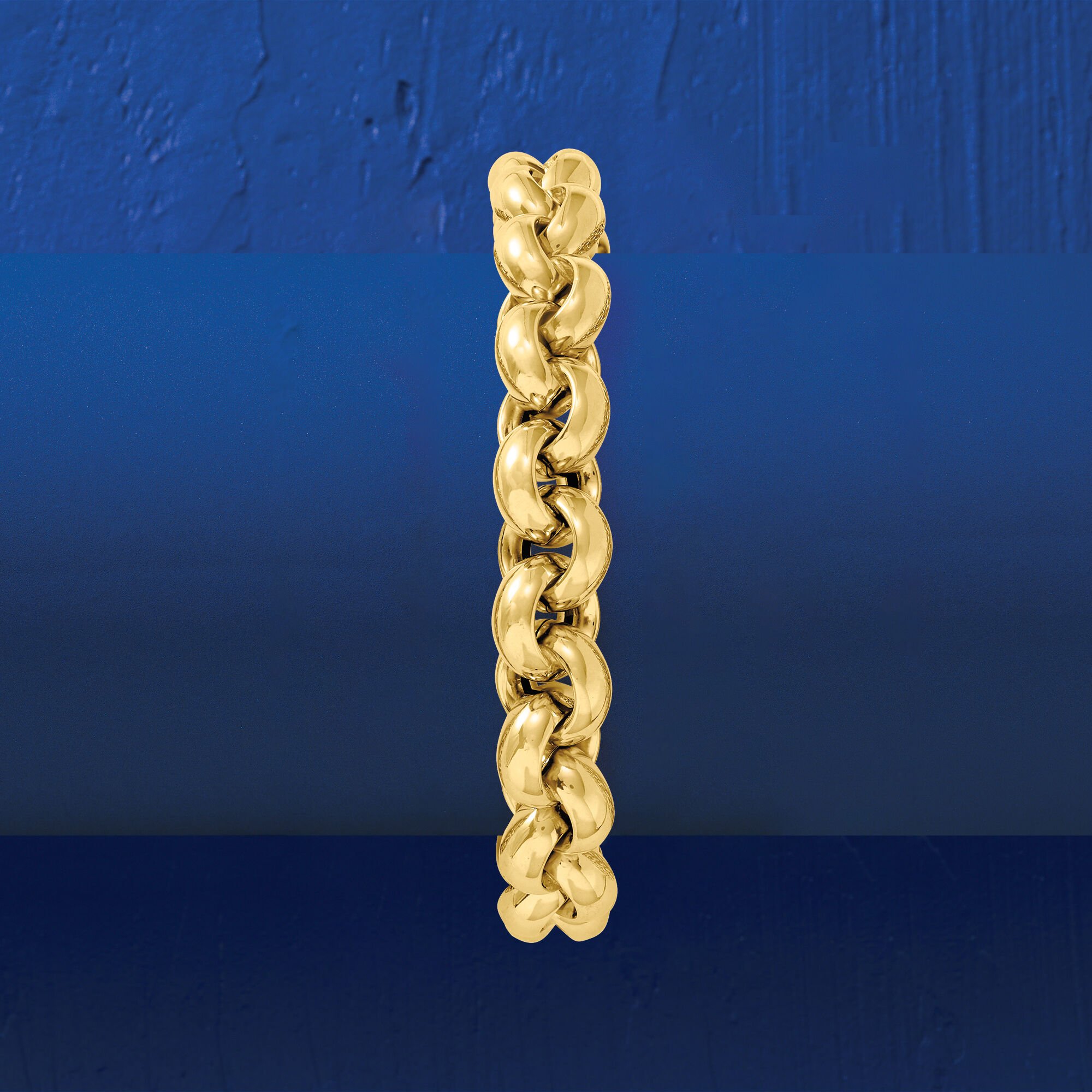 ★rosemont★ 14K Bracelet RS0716 Italian 14kt Yellow Gold Rolo-Link Bracelet