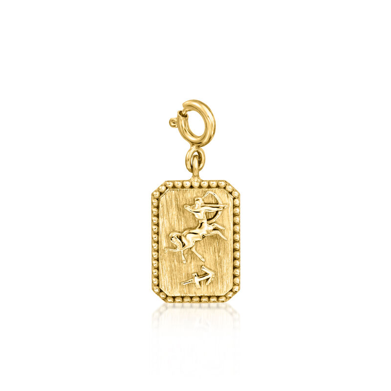 Sagittarius - 18kt Gold Over Sterling Zodiac Charm image number 0