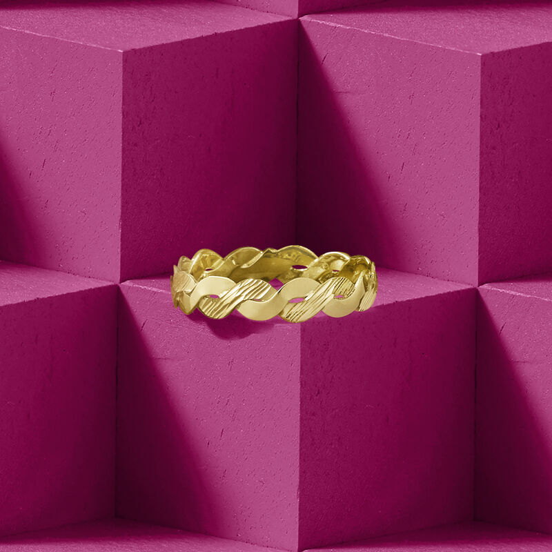 Italian 14kt Yellow Gold Twisted Ring image number 3