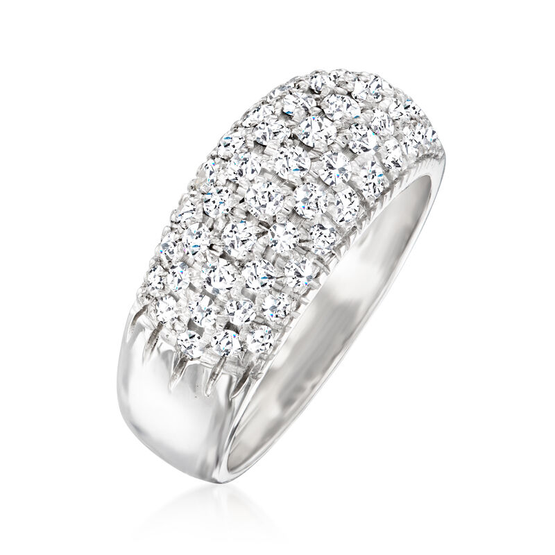 C. 2000 Vintage 1.04 ct. t.w. Pave Diamond Ring in 18kt White Gold image number 2
