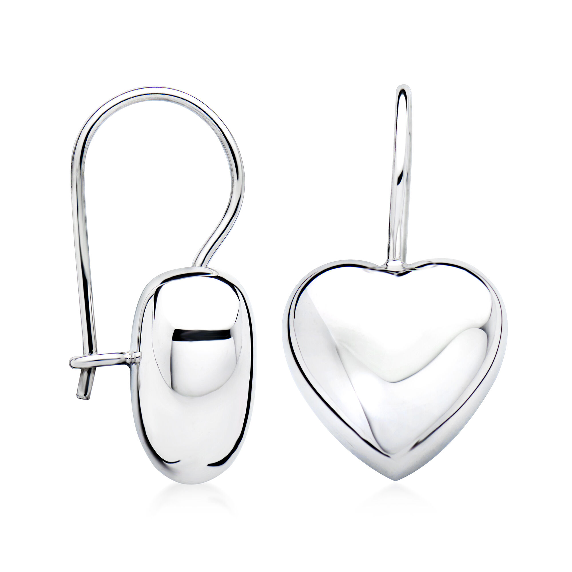 Italian Sterling Silver Heart Drop Earrings | Ross Simons