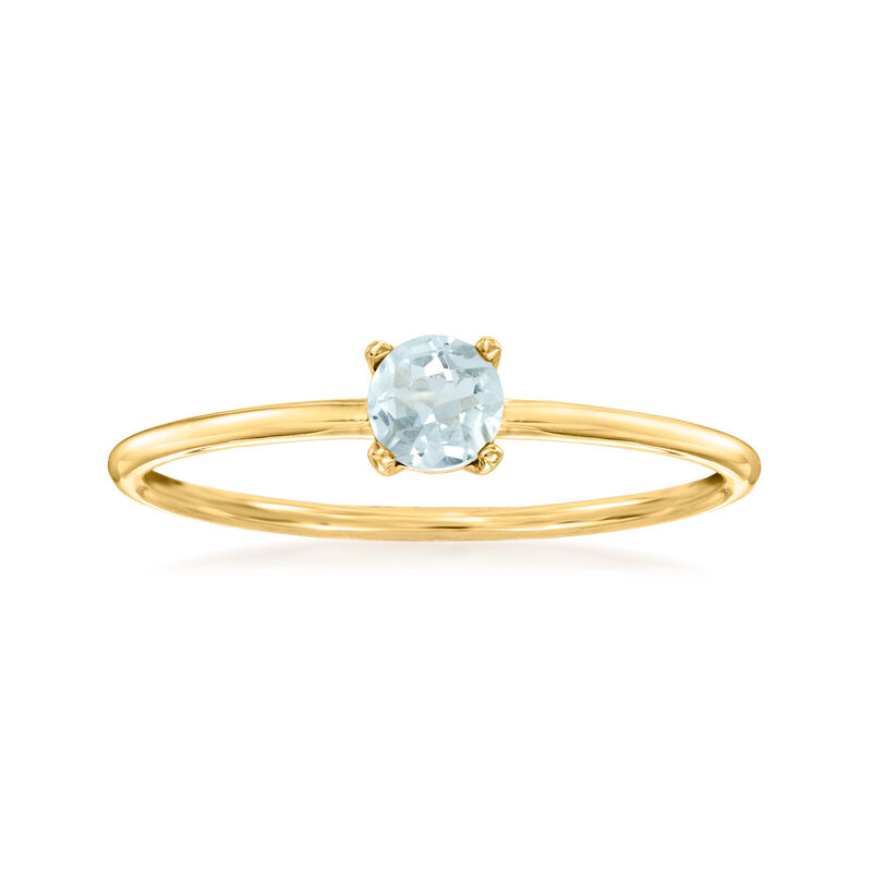 .20 Carat Aquamarine Ring in 14kt Yellow Gold image number 0