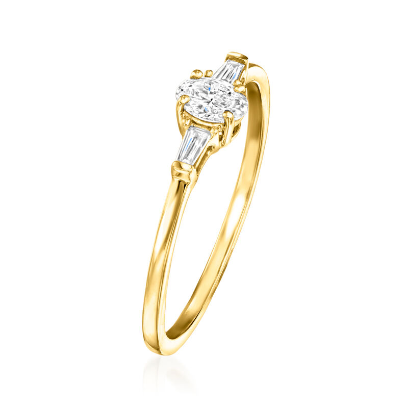 .25 ct. t.w. Lab-Grown Diamond Ring in 14kt Yellow Gold. Size 5 image number 2