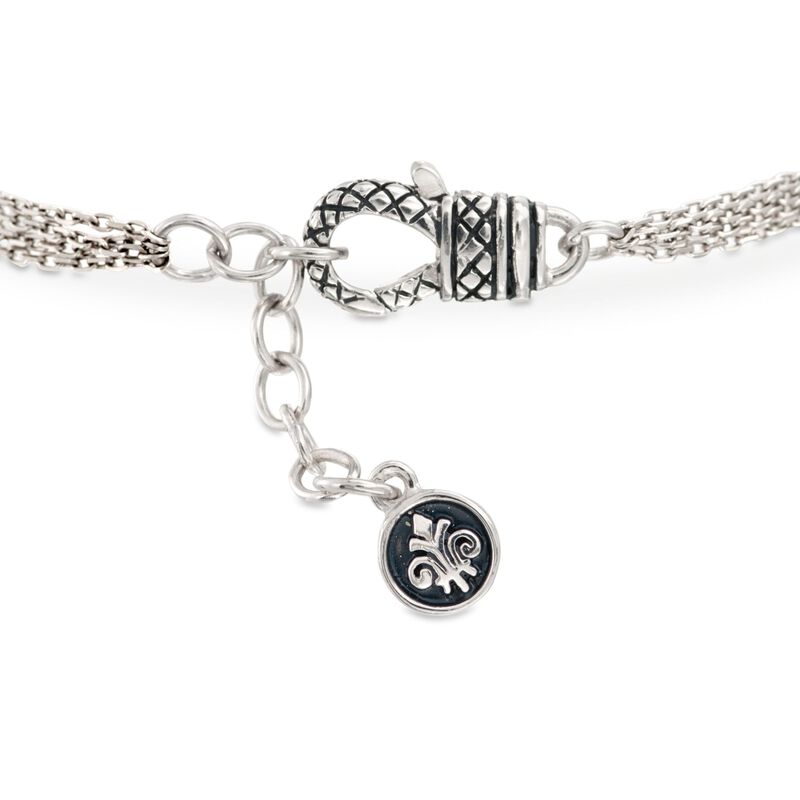 Andrea Candela 9mm Cultured Oval Pearl Station Bracelet in Sterling Silver image number 2