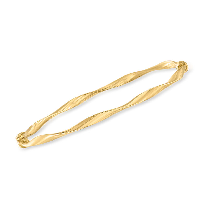 Italian 10kt Yellow Gold Twisted Bangle Bracelet image number 0